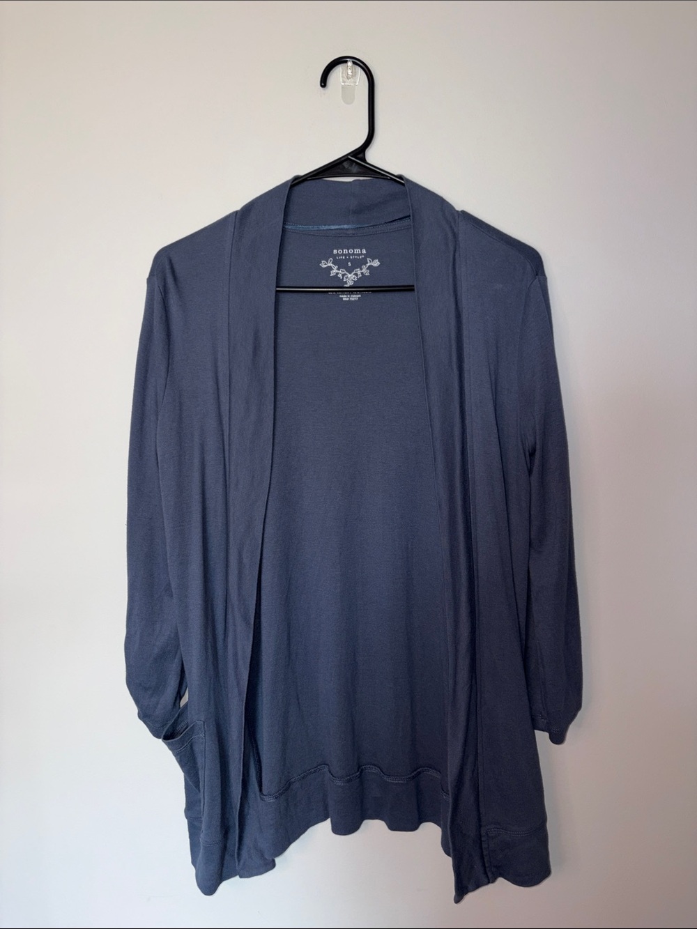 Beautiful Sonoma Blue Open Cardigan Top Small
